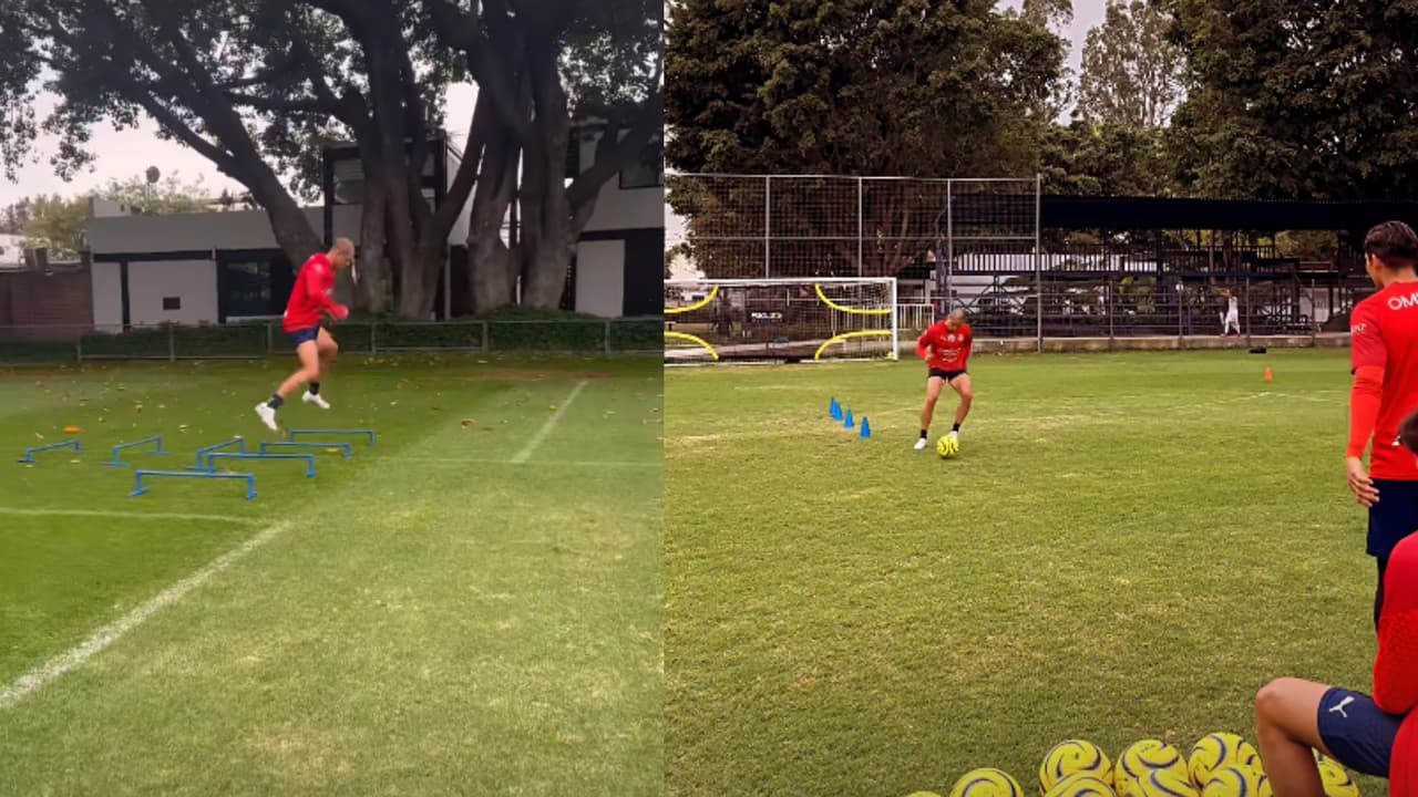 Revelan golazo y primeras imágenes de Chicharito entrenando con Chivas