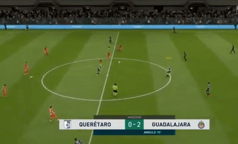 Chivas vence al Querétaro 0-2 con Beltrán en los controles del FIFA 20, sobre Marcel Ruiz.