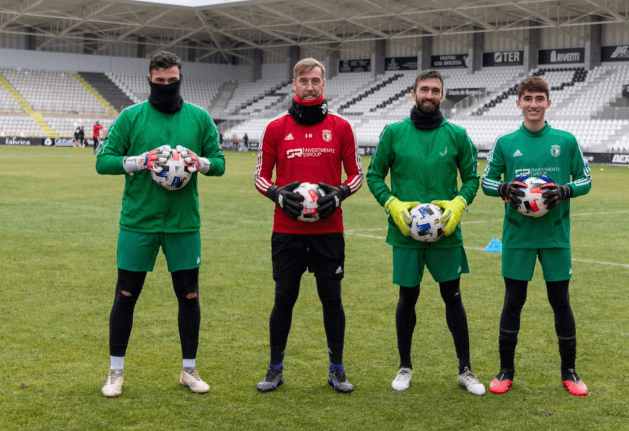 Agustín Barovero entrena con su padre en Burgos Club de Futbol