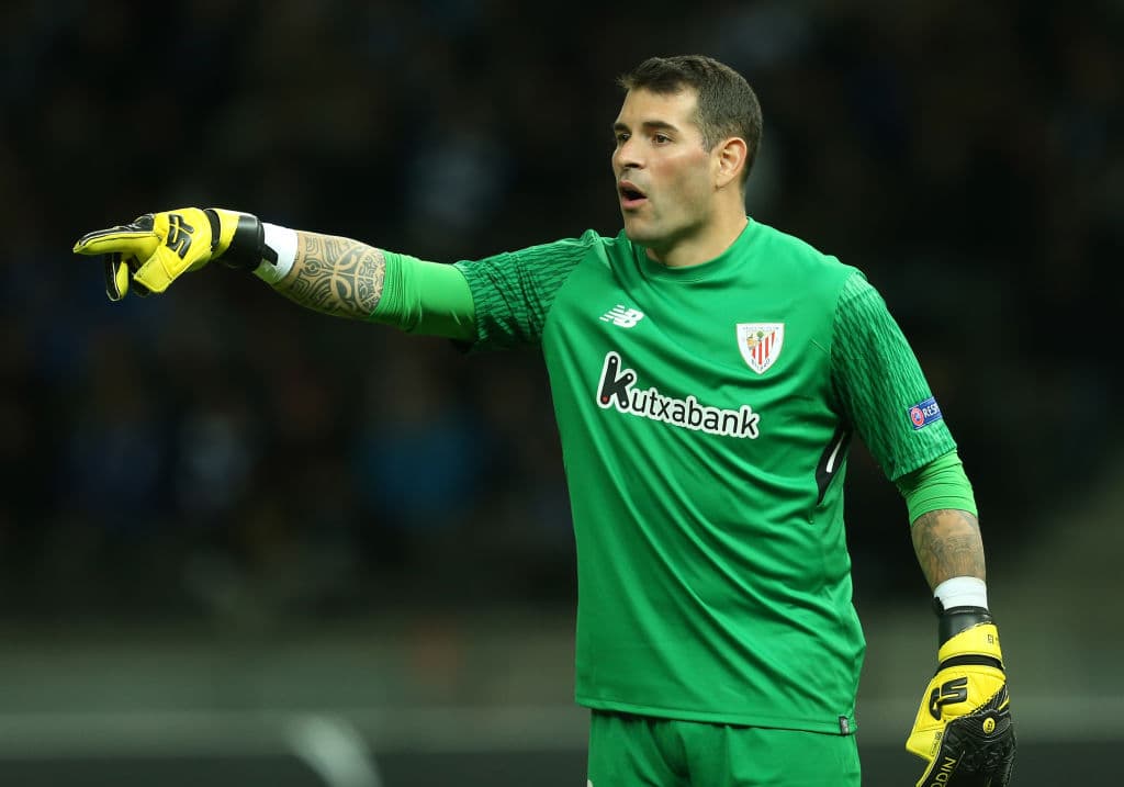 El Leganés, dirigido por Mauricio Pellegrino, se interesa en la vuelta del portero del Athletic de Bilbao Iago Herrerín, aunque tiene contrato vigente con los bilbaínos hasta junio de 2021.
<br>