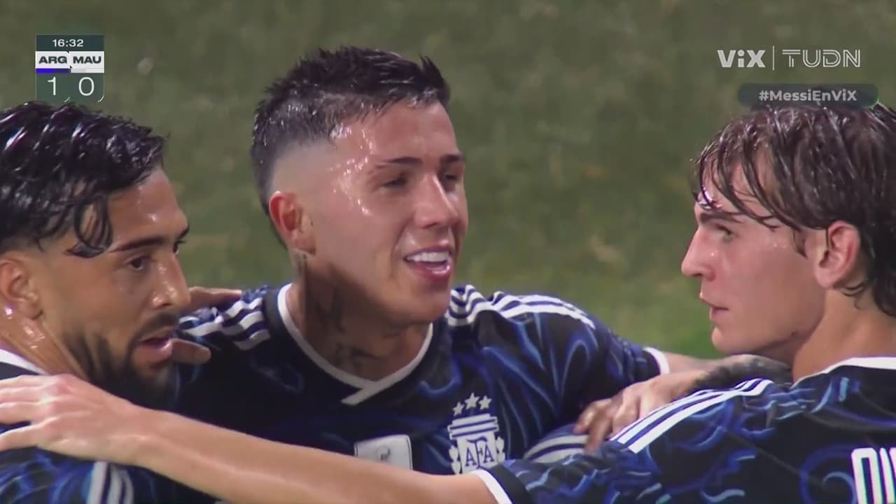 ¡Gol de Argentina! Enzo Fernández remata sin presión para el 1-0