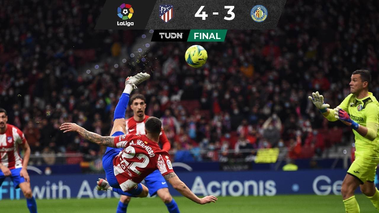 ¡Partidazo! Atlético de Madrid remonta a Getafe en juego memorable