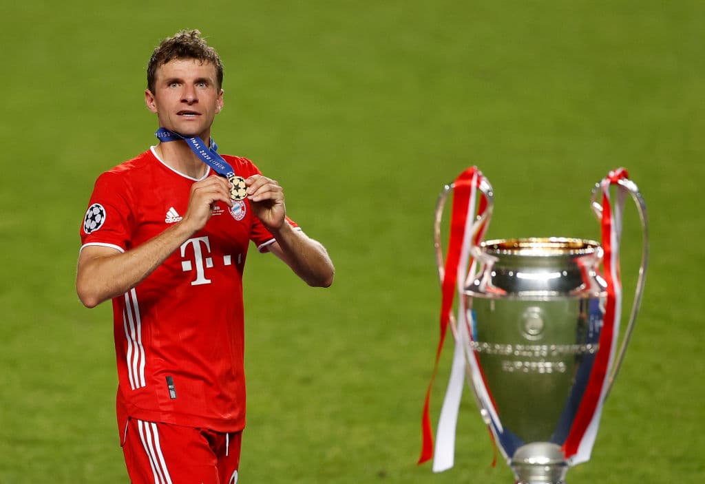 Thomas Muller celebra ser campeón.
