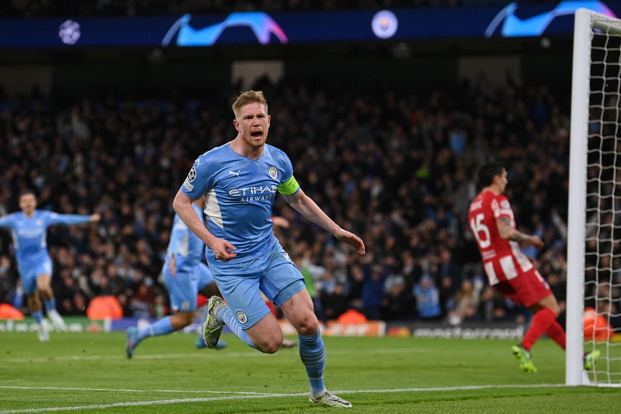 Un gol de Kevin de Bruyne bastó para que el Manchester City venciera al Atlético en la ida de los Cuartos de Final de la Champions League.