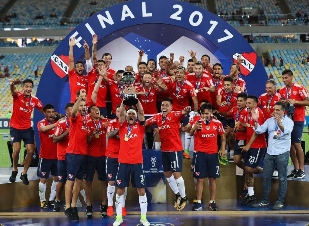 Su primera anotación fue con durante la Copa Sudamericana en 2017; se coronaron campeones.