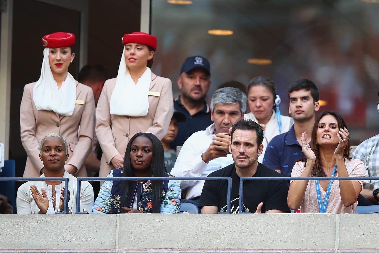 Sloane Stephens, campeona del US Open 2017 y el actor Matt Dillon.