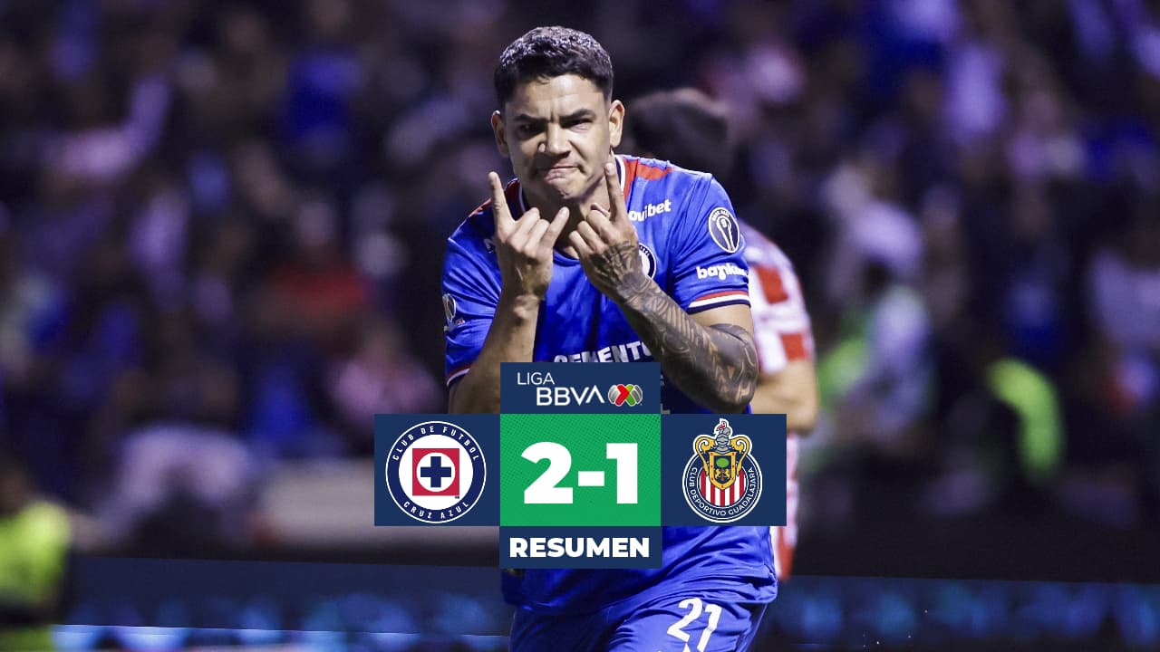 Resumen | Cruz Azul le quita el invicto a las Chivas y es sublíder del torneo
