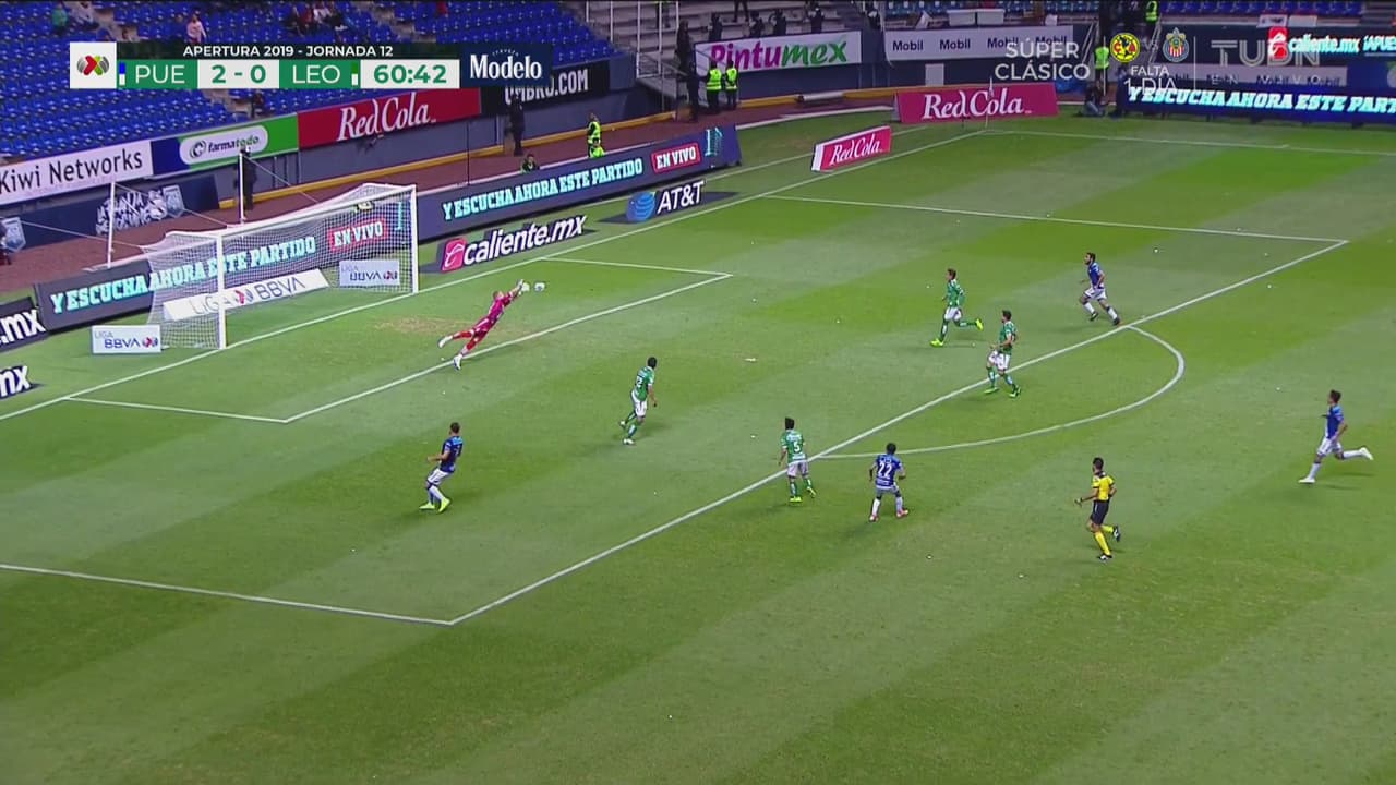 ¡Anda inspirada La Franja! Omar Fernández estuvo cerca de clavarle el tercero al León