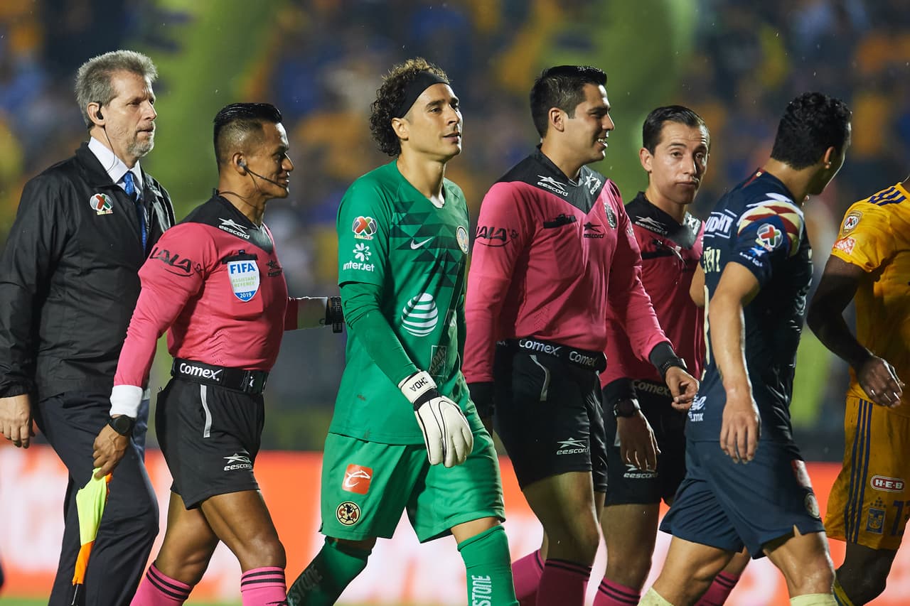 during the game Tigres UANL vs América, corresponding to day 6 of the Torneo Clausura 2019 of the Liga BBVA MX, at Universitario Stadium, on August 24, 2019.
<br>
<br> durante el partido Tigres UANL vs América, correspondiente a la jornada 6 del Torneo Apertura 2019 de la Liga BBVA MX, en el Estadio Universitario, el 24 de Agosto de 2019.
