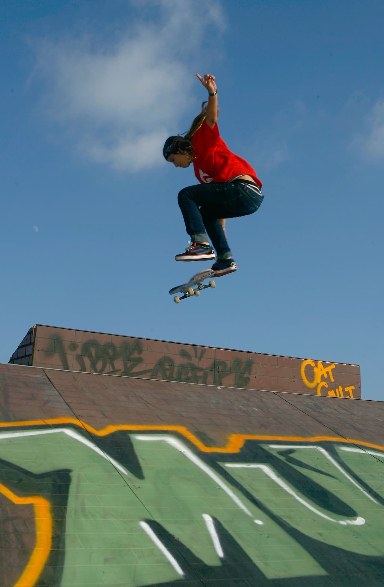 Dedicada a su vida como skater en California, Bufoni viaja algunos meses al año para compartir con su familia.
