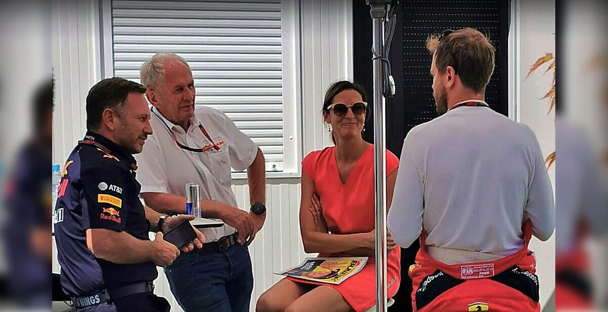 Ferrari y Red Bull, puestas en evidencia en redes por no usar cubrebocas