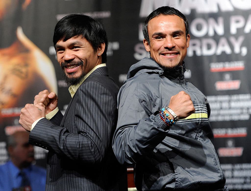 Si bien cayó noqueado en su última pelea con Juan Manuel Márquez, el filipino logró vencer al boxeador entrenado por Ignacio Beristáin en dos ocasiones
