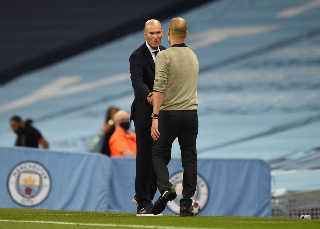 Pep y Zizou charlan solos tras la eliminación del Real Madrid