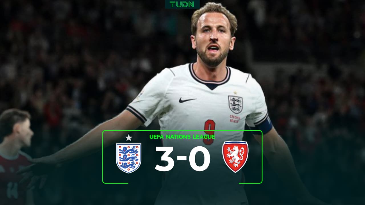Resumen | ¡Inglaterra aplasta a Chequia! Kane firma doblete y los ingleses golean en la Nations League