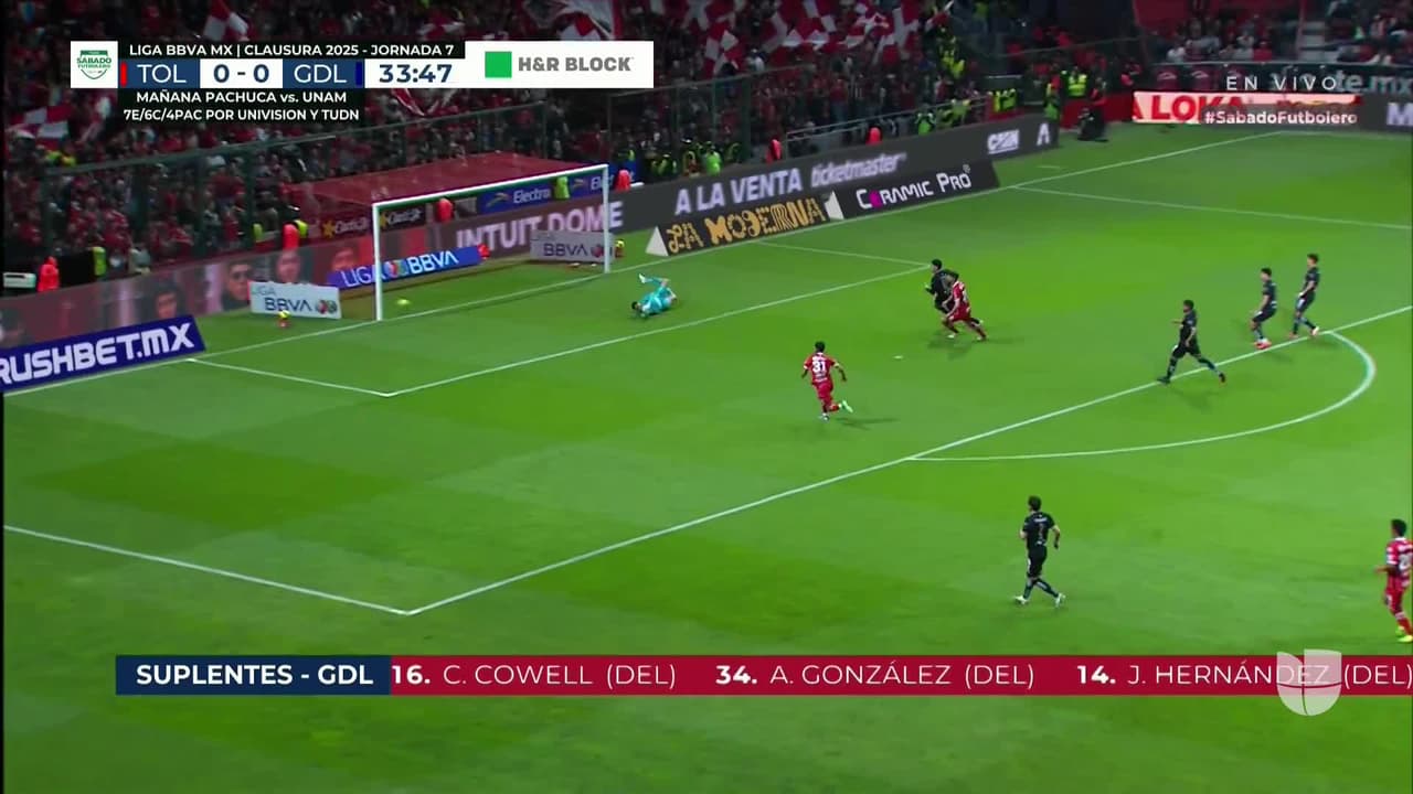 ¡GOOOL! Alexis Vega anota para Toluca.