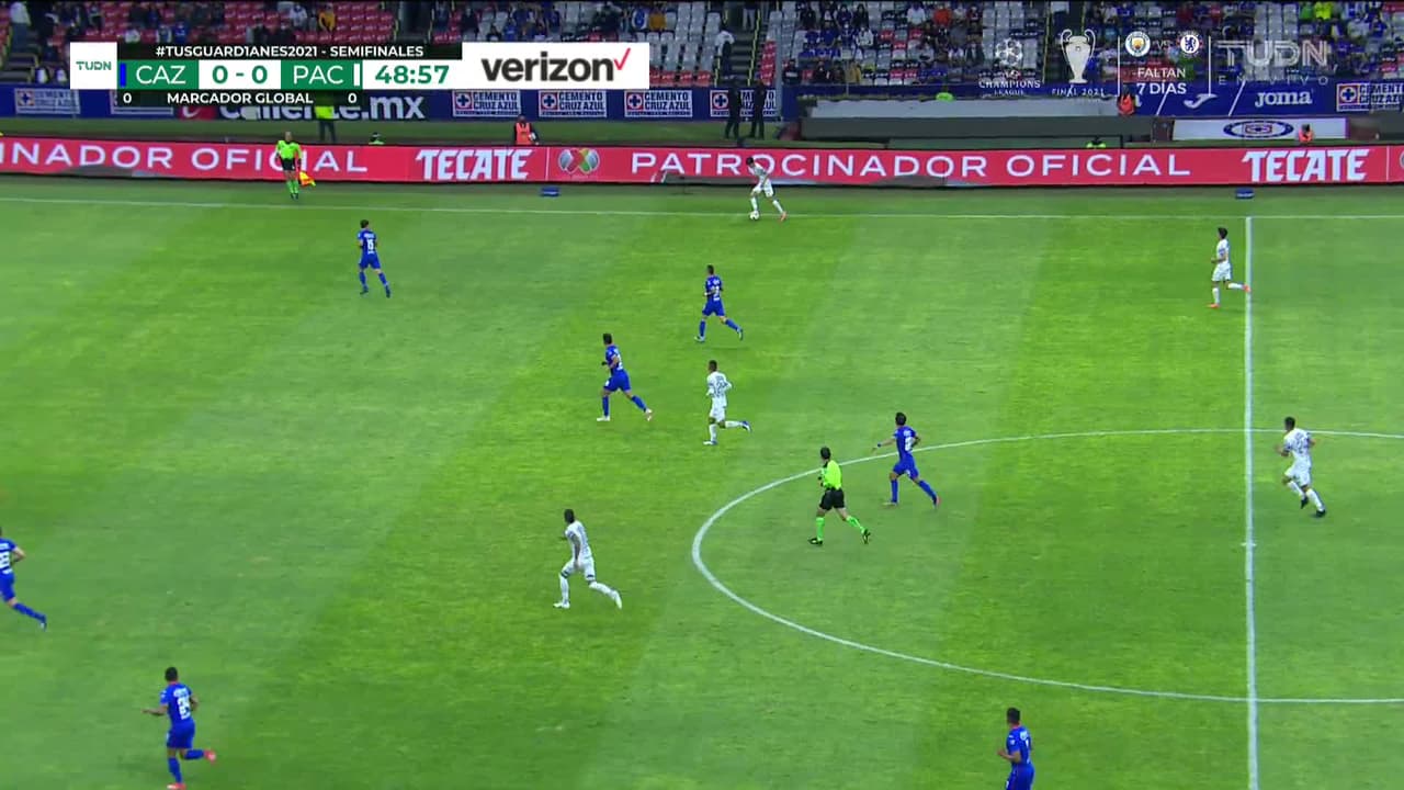 ¡TIRO ATAJADO! disparo por Santiago Giménez.