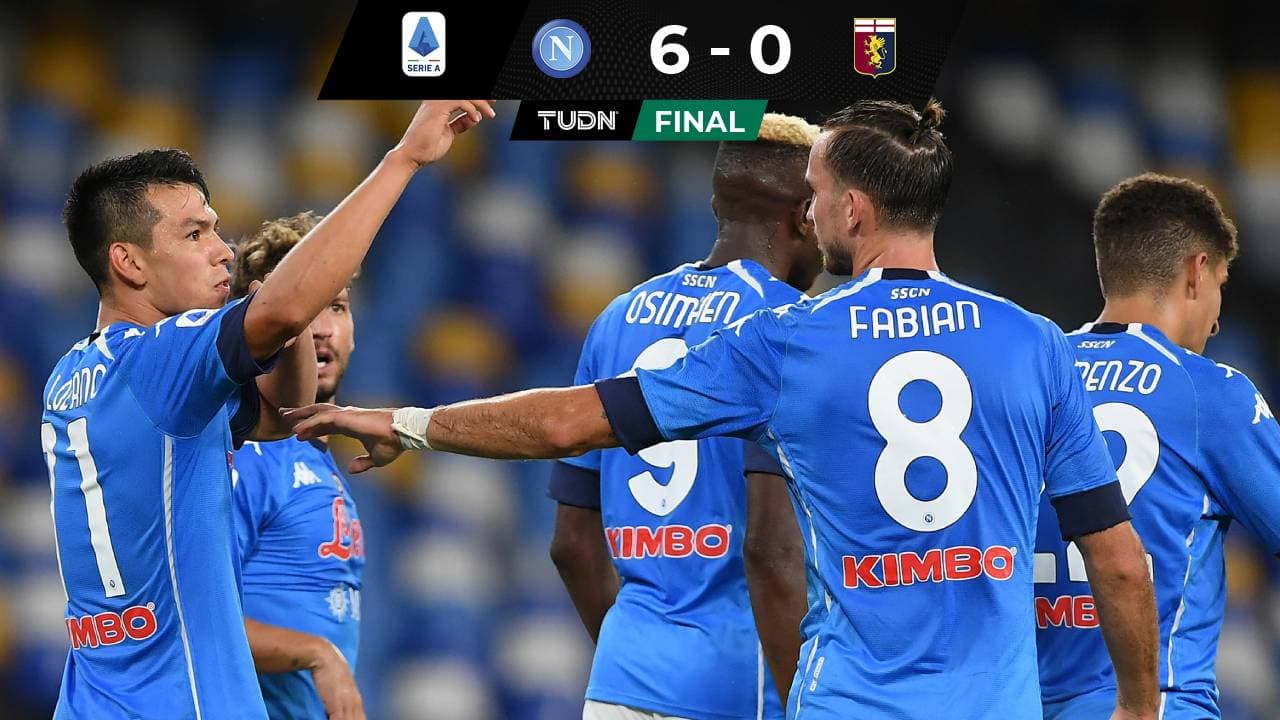 Lozano llega a 100 goles con doblete en victoria del Napoli