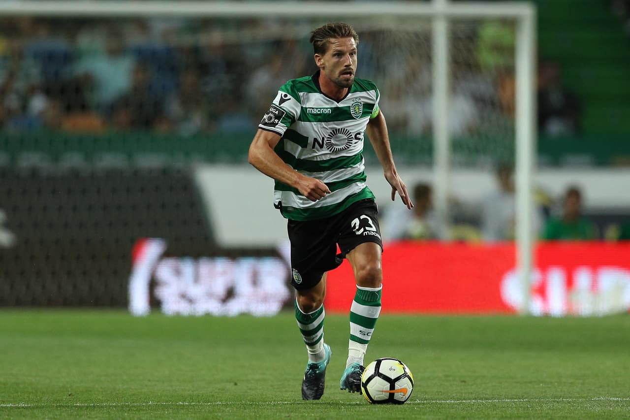 LISBON, PORTUGAL - AUGUST 11: Sporting CP midfielder Adrien Silva from Portugal during the Portuguese Primeira Liga round two match between Sporting CP and Vitoria FC at Estadio Jose Alvalade on July 29, 2017 in Lisbon, Portugal. (Photo by Carlos Rodrigues/Getty Images)