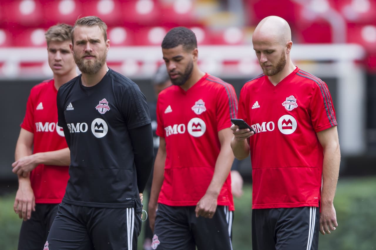 Photo during the field recognition of the Toronto team, prior to the CONCACAF Champions League Final at the Akron Stadium in Guadalajara, Jalisco. Foto durante el reconocimiento de cancha del equipo Toronto previo a la Final de la Liga de Campeones de la CONCACAF en el Estadio Akron de Guadalajara, Jalisco.