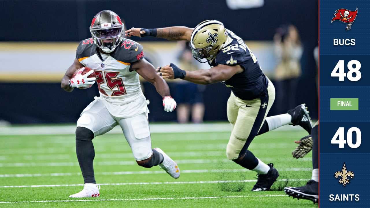 En duelo de 88 puntos combinados, Tampa Bay sorprendió a los Saints en su casa. Ryan Fitzpatrick lanzó para 417 yardas y cuatro pases de anotación para los Buccaneers, una actuación brutal para él.