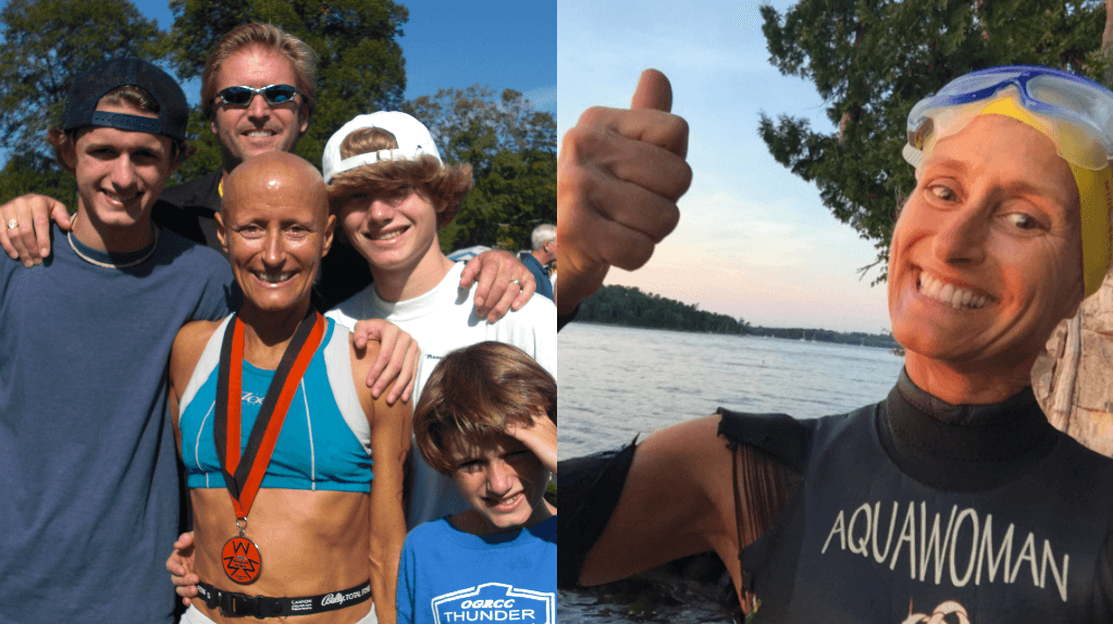 La triatleta estadounidense Karen Newman estuvo con su país en el Mundial de 2001, donde ocupó el décimo lugar. En 2008, a sus 46 años, supo que tenía cáncer y de inmediato empezó su quimioterapia, sin abandonar la competencia. Incluso estuvo con Estados Unidos en el Mundial de Mayores en Cozumel (México) este año.