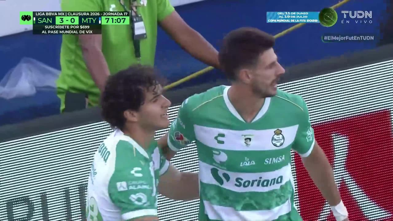 Gol de Santos, Gol de Lucas Di Yorio, Santos vs. Monterrey, 3-0