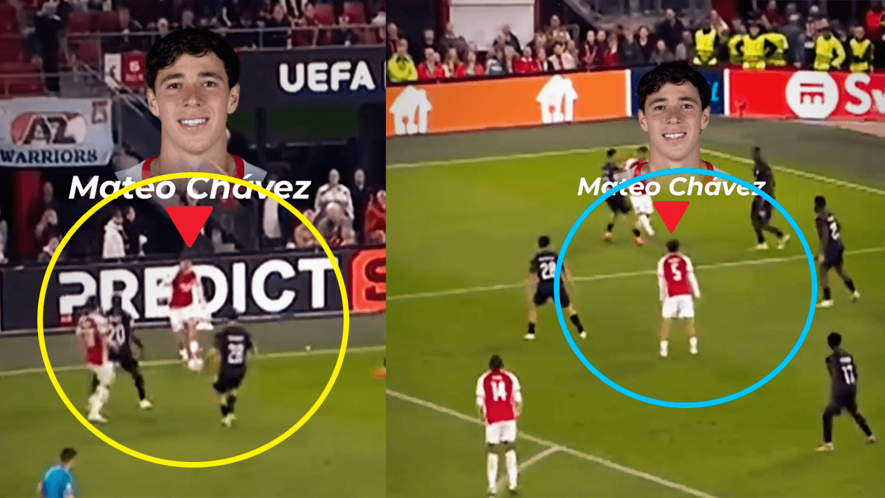 ¡Mateo Chávez se luce con 'taquito' desquiciado en partido de la UEFA Europa League!