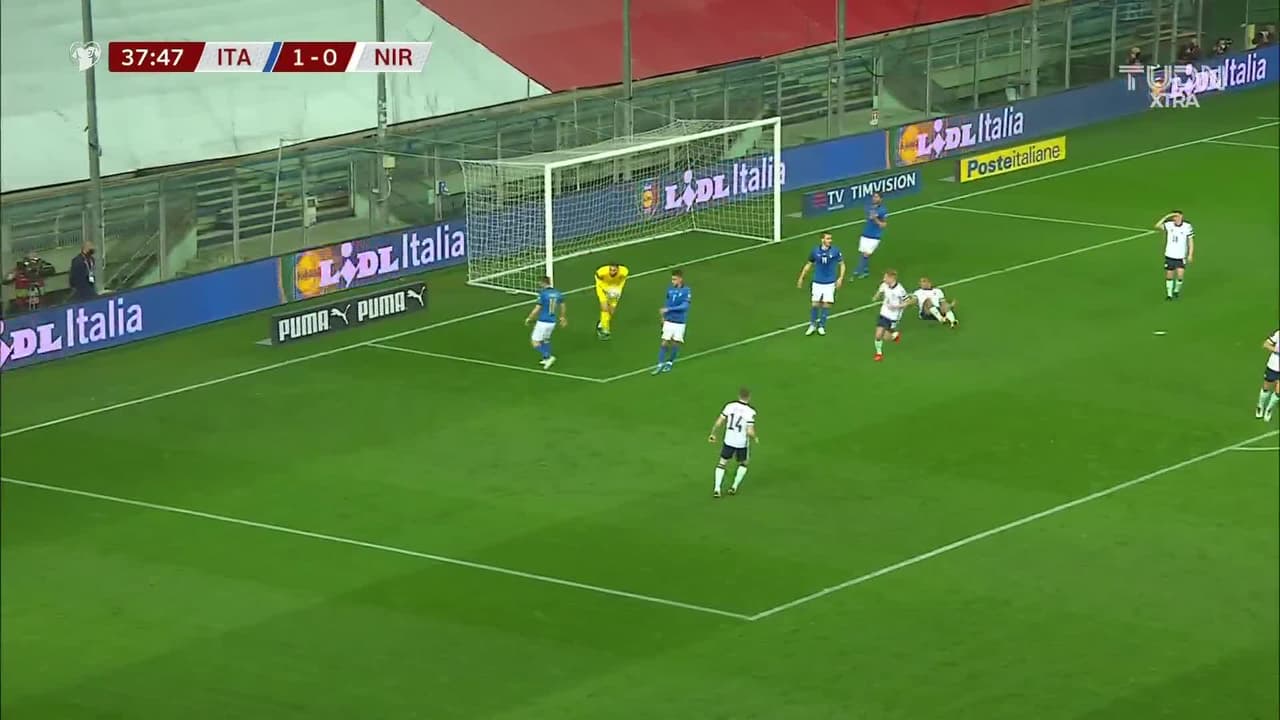 Inmobile hizo el segundo de Italia sobre Irlanda del Norte