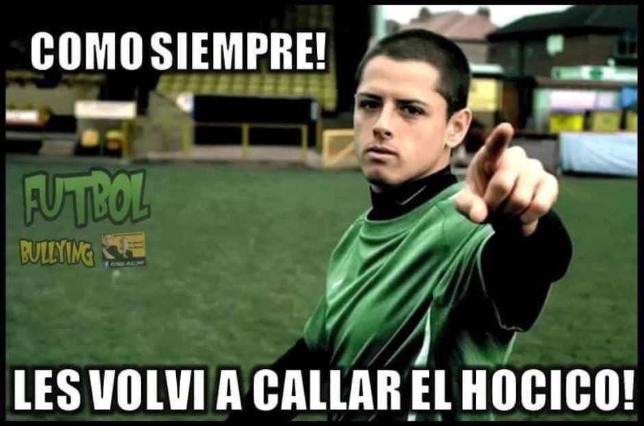 La contundencia que ha mostrado Javier Hernández no pasó desapercibida por los aficionados que hicieron mofa de los resultados en la Liga de Campeones