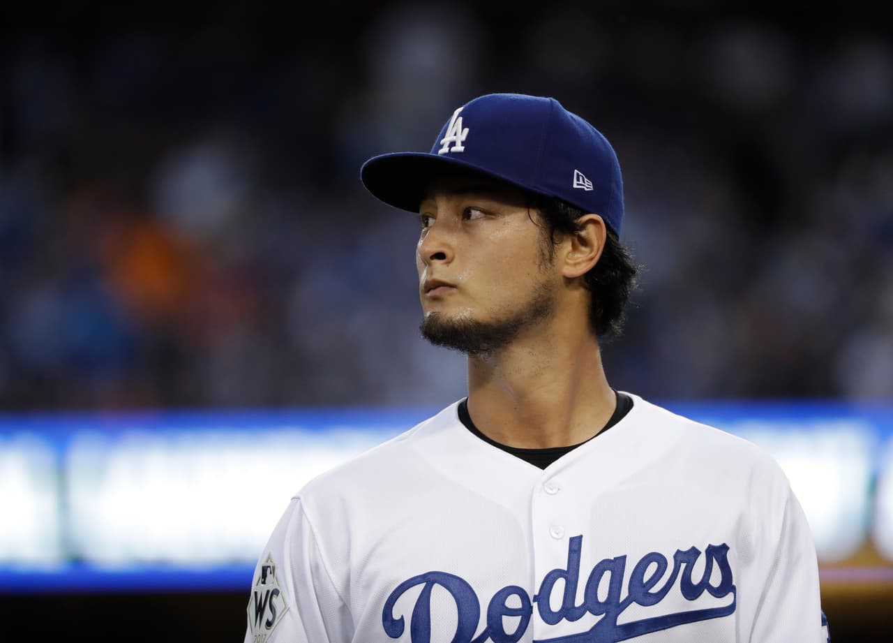 Darvish lucía descontrolado durante la primera entrada por la ventaja tempranera para los Astros.