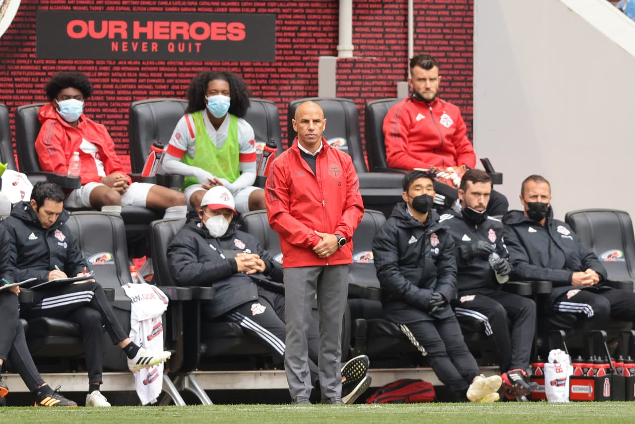 Chris Armas regresó al Red Bulla Arena, ahora como entrenador del conjunto visitante.