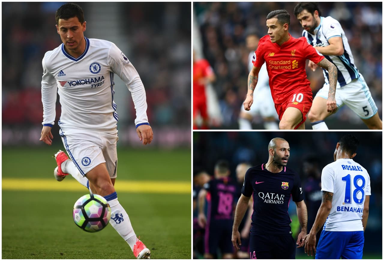 Eden Hazarrd, Philippe Coutinho y Javier Mascherano son algunos de los nombres más fuertes que aparecen en esta nueva lista, aunque también hay otros que pueden sorprender.