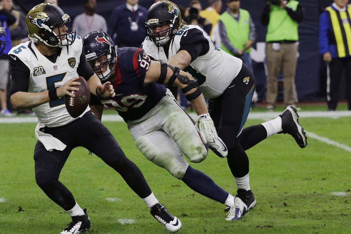 DEFENSA: Ala defensiva: J.J. Watt, Houston Texans (AP-NFL).