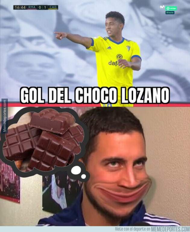 Los mejores memes de la derrota del Real Madrid y del Choco Lozano | Anthony Lozano clavó el gol que venció a los merengues y las redes sociales no paran de ‘alabarlo’; Sergio Ramos salió ‘ligeramente salpicado’.