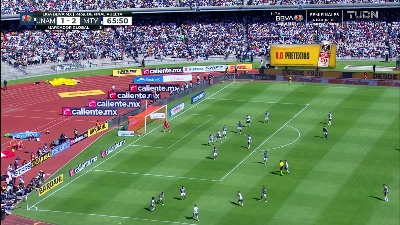 ¡Gol de Pumas! Centro del Chino y remate de Pusetto para empatar el partido