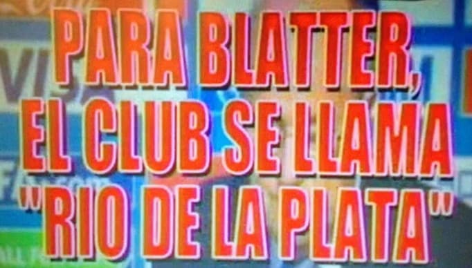 Sepp Blatter confundió a River Plate con el Club Río de la Plata y los memes no se hicieron esperar.