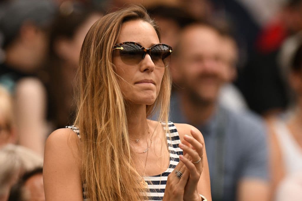Jelena Djokovic, esposa del tenista serbio Novak Djokovic, estuvo apoyándolo en la tribuna de la Cancha Central.