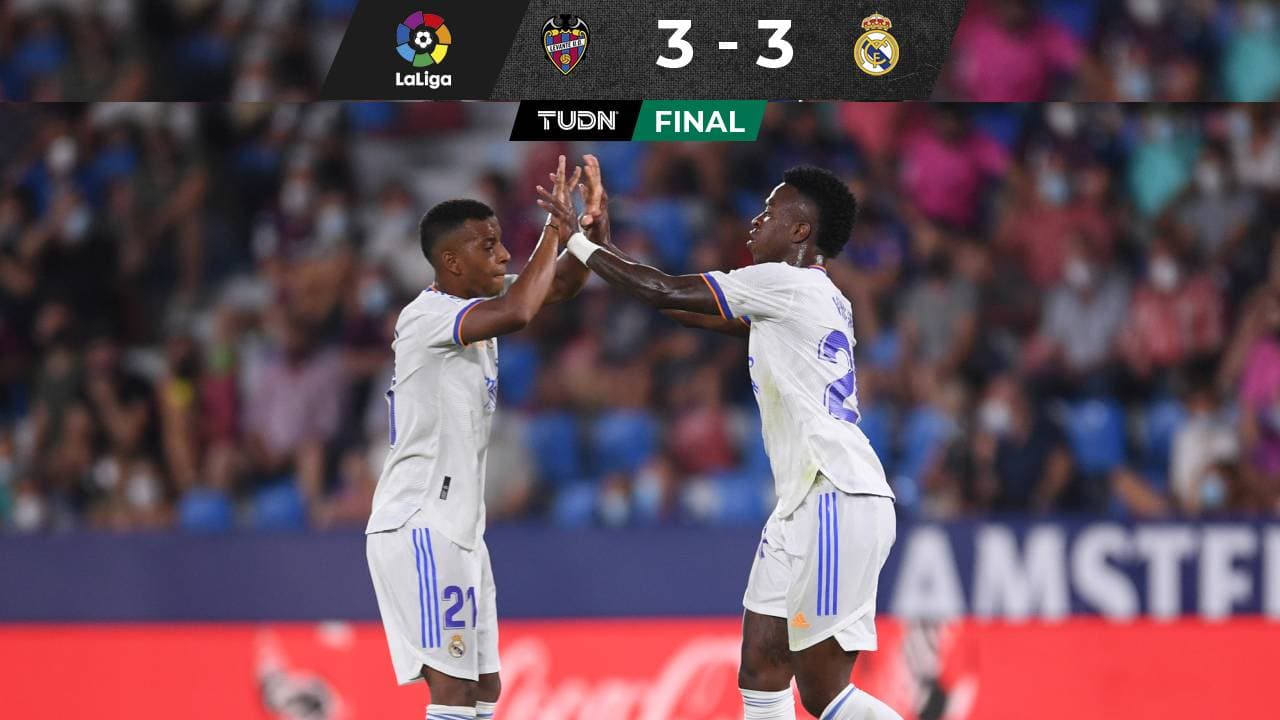 Recital de Vinicius corona empate espectacular entre Madrid y Levante