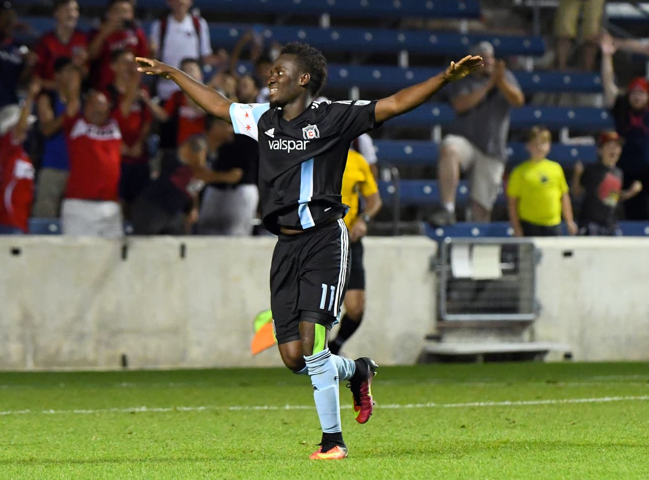 David Accam, uno de los héroes de la noche del miércoles en la US Open Cup.