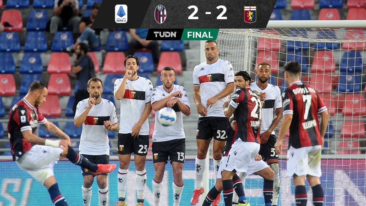 Bologna 2-2 Genoa, Johan Vásquez sigue sin debutar en Europa