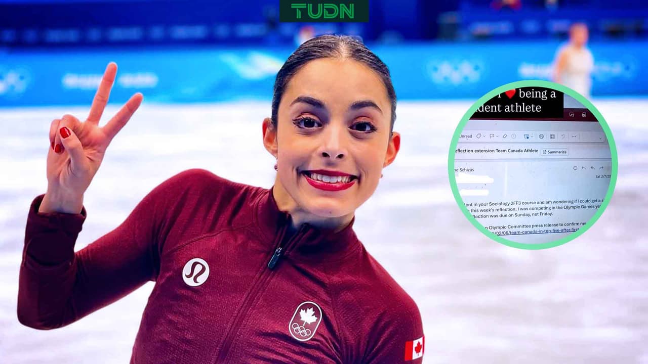 Patinadora canadiense pide entregar tarea tarde por participar en Milano Cortina 2026