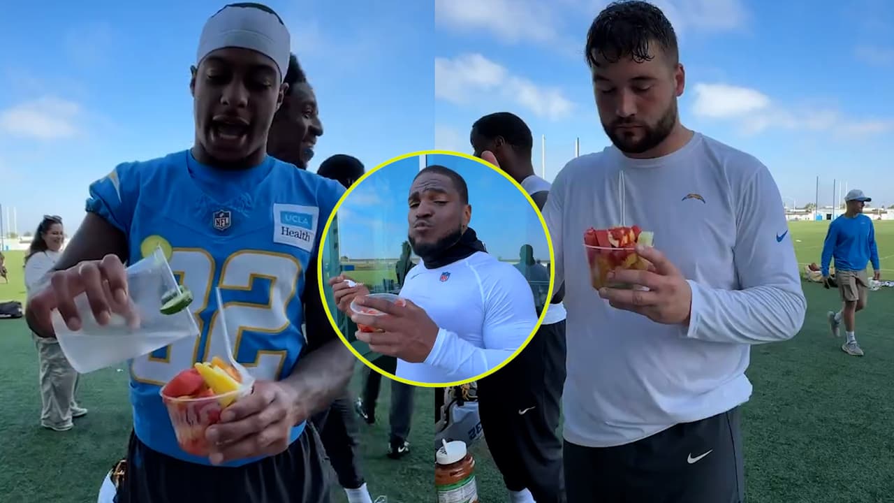 ¡On fire! Jugadores de los Chargers prueban fruta con piquín
