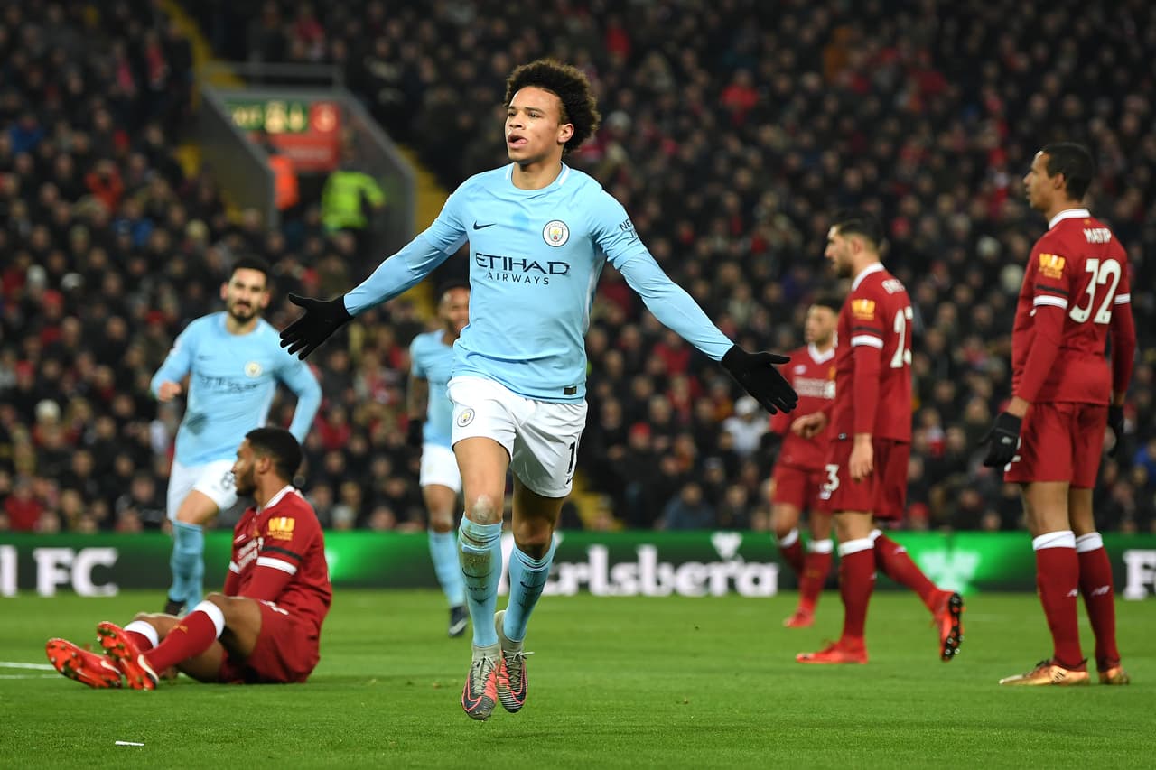 Leroy Sané anotó el 1-1 al minuto 40 a favor del Manchester City, que presentó lo mejor de su nómina para este duelo.