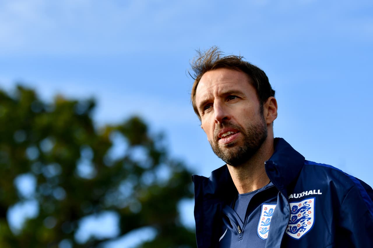 ENFIELD, ENGLAND - OCTOBER 10: Interim England manager Gareth Southgate walks out with his players for an England training session at the Tottenham Hotspur training ground on October 10, 2016 in Enfield, England. (Photo by Dan Mullan/Getty Images)