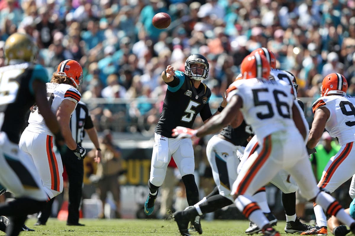 El QB entra a su segunda campaña en la NFL con los Jacksonville Jaguars. Checa las mejores imágenes del ex jugador de Central Florida (AP-NFL).