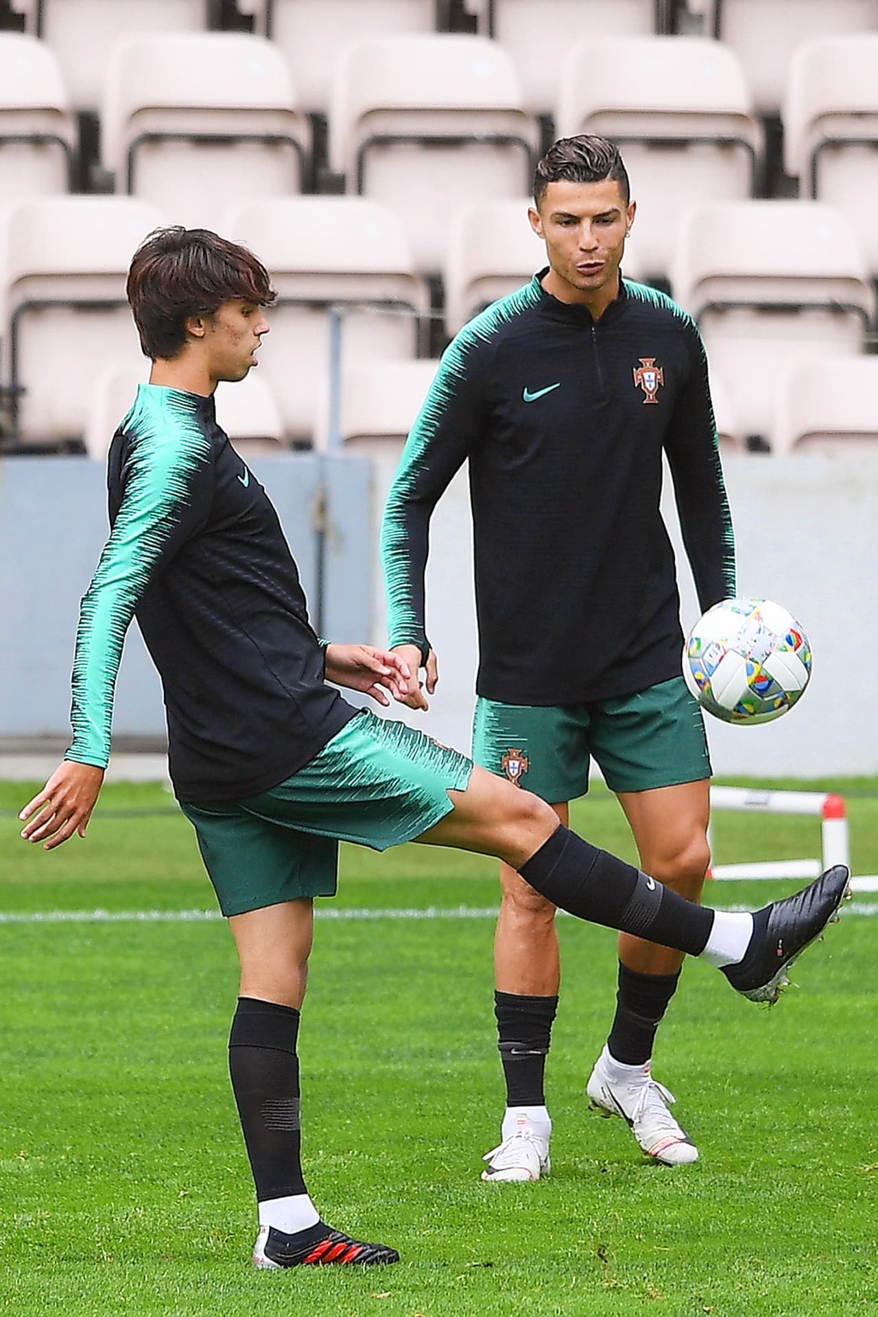 La práctica de Portugal, previo a su duelo contra Suiza en la UEFA Nations League, tuvo a Cristiano Ronaldo como un referente tras su regreso en la lucha del equipo por el torneo europeo.