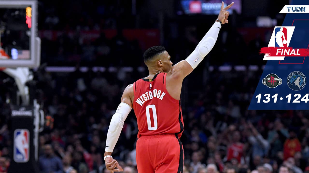 Rusell Westbrook brilló con una actuación que le dejó grandes dividendos a los Rockets en un partido que marca una recuperación tras una racha perdedora.
<br>