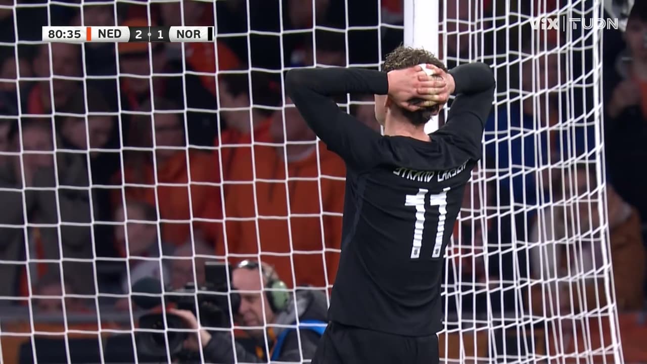 ¡Iba a ser un golazo! Con un remate de ensueño de Strand Larsen Noruega estuvo cerca de poner el empate