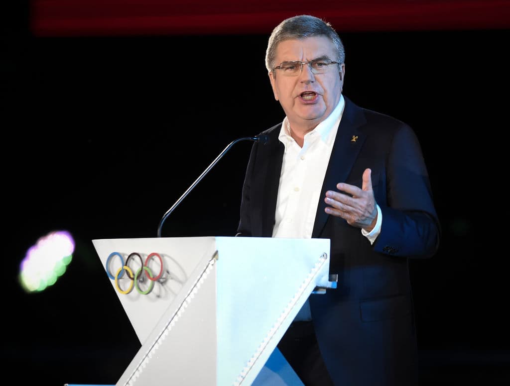 El presidente del Comité Olímpico Internacional, Thomas Bach, en su discurso de apertura de los juegos.