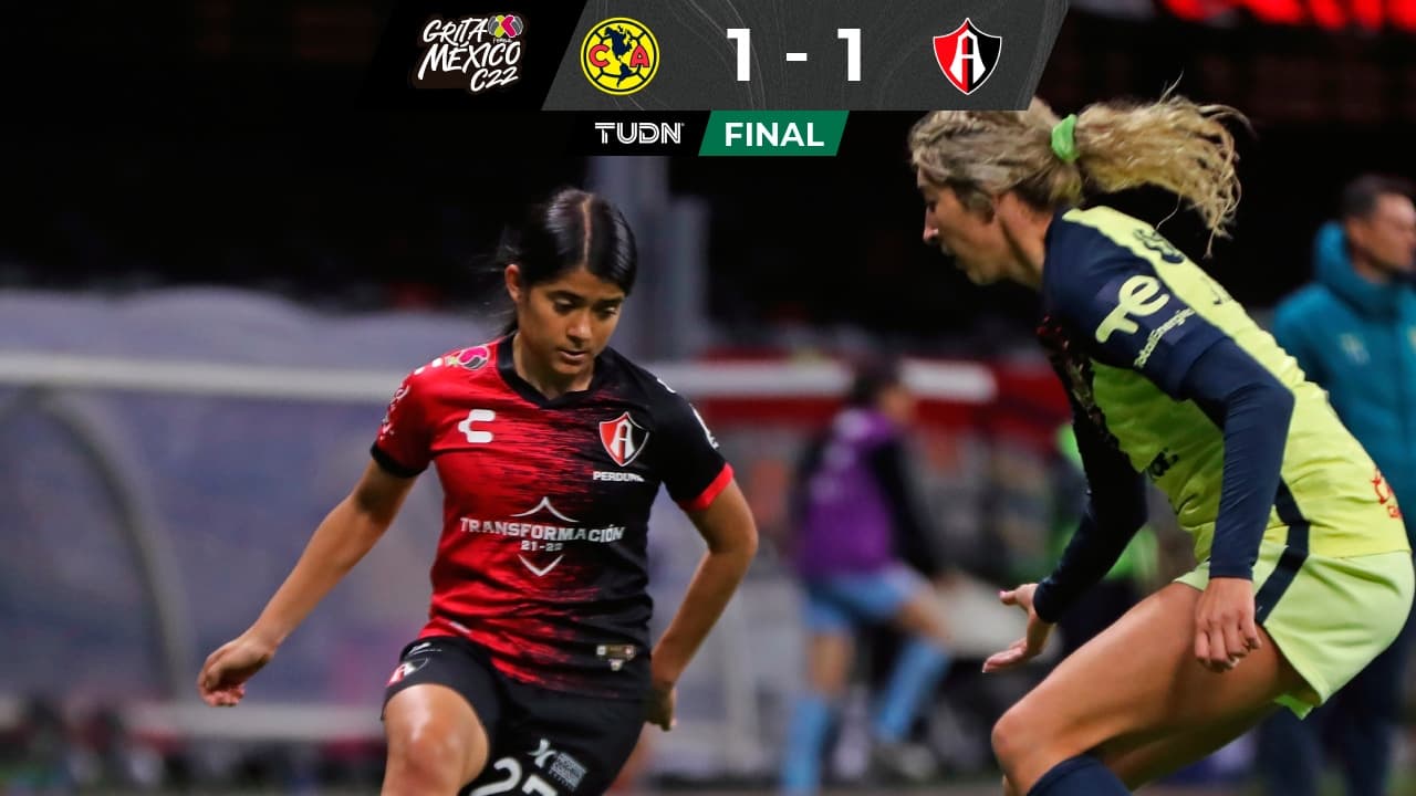 América rescata un punto ante Atlas con 10 jugadoras y penal fallado